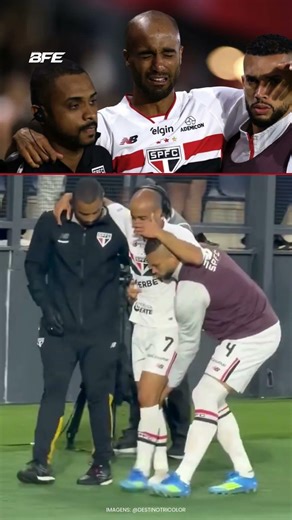 Lucas Moura sai chorando após nova lesão #lucasmoura #saopaulo #futebol