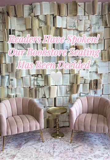 The readers have spoken… and the votes are in! 💗 You helped us choose the seating for Sweet Reads Society, and this option officially won the poll! We love getting to build this space together with our community — one cozy decision at a time. And don’t worry, couch lovers… the couch is still getting its own photo moment soon. 😉 Just imagine grabbing a coffee, a fresh cookie, and settling in with a good book. ☕🍪📖 So tell us… would you sit here and read awhile? #romancebooks #bookish #bookstor