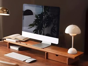 Custom Solid Wood Desk Shelf Monitor Stand With Drawer Storage, Desk Monitor Riser, Office Desk, Monitor Shelf Wooden, Gift for Him - Etsy