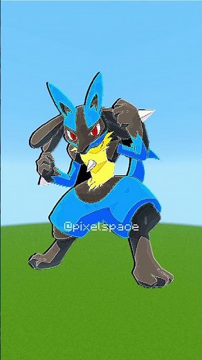 Pokemon Adventure Team in Pixel Art | Lucario, Eevee, Cynthia & Pikachu