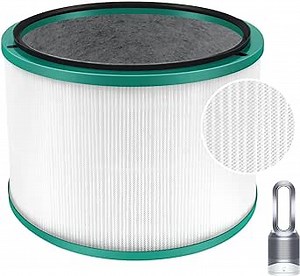 HP01 HP02 HEPA Filter Replacement Compatible with Dyson HP01 HP02 DP01 DP02 Desk Purifiers, 360 Glass Carbon Air Purifier Filter for Dyson Pure Hot Cool Link Air Purifier, Replaces Part # 968125-03
