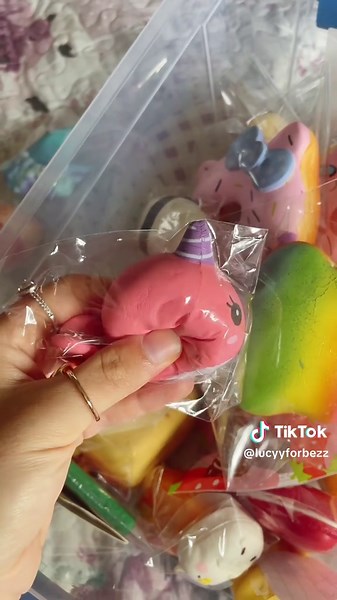 Talk with me while showing SQUISHES🥹🫧🌊🎀 who else collects? I love that they are coming back ! #squishy #fyppp #virał #ibloom #squishe #kawaii #kawaiiaesthetic #squishe #2017 #collection