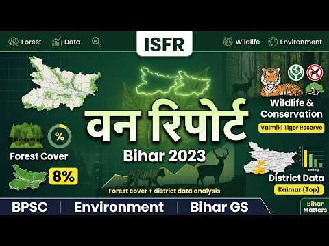 Bihar Forest Report 2023 🔥 ISFR Data + District Analysis | BPSC BSSC TRE & SI