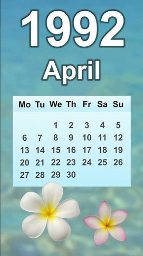 April 1992 Calendar