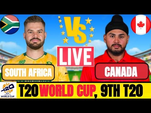 🔴Sa vs Can T20 World Cup Match 9 | Southafrica vs Canada Live Cricket Score & Fan Commentary🎤