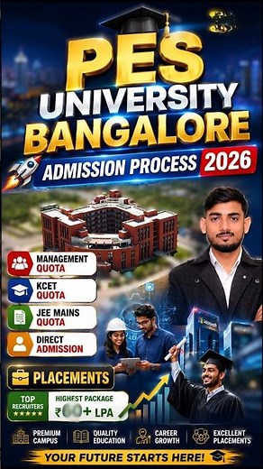 PES University Bangalore Admission 2026 | Management Quota, KCET, JEE Mains & Placements