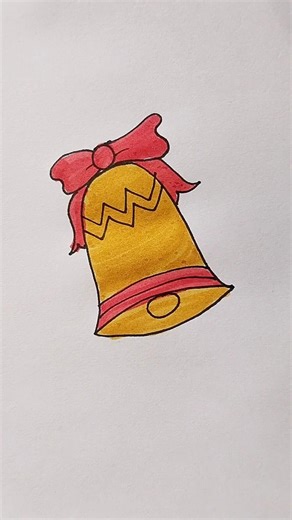 How to Draw Jingle Bell 🔔 #jinglebells #christmas #drawing #kidstvforfun #funny #coloring #shorts