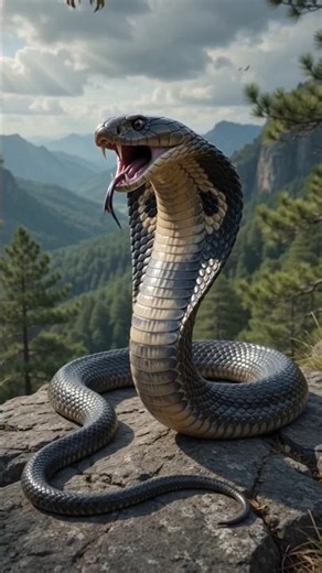 King Cobra vs Golden Eagle | Epic Wildlife Battle | Cinematic AI Animation (4K) #animals #shorts