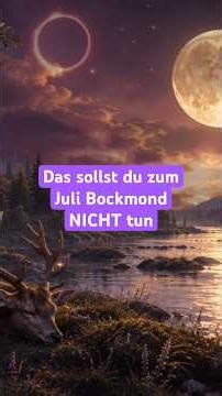 Lass dich nicht verunsichern! Vollmond Energien 🌕 Juli Bockmond
