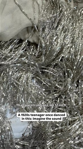 ✨A young girl’s 1920s beaded fringe dress✨ imagine the sound of those beads! Is this a flapper dress? Tell me what you think! Even though she wore this at school on the east coast, the dress is now at the collection of the Texas tech museum. Talk about a showstopper. Silk crepe chiffon embroidered with silver, applied silver rhinestones, and 12” beaded fringe. Matching headband with a star. #1920s #historicalfashion