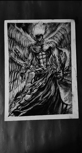 drawing of an angel✨#viral#animeeart#demonslayer#angel #drawing#shorts#anime#trending #art#animeeart