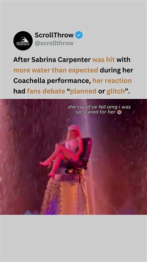 Sabrina Carpenter "More Water Than Expected" moment at Coachella sparks debate 😭💦 #sabrinacarpenter