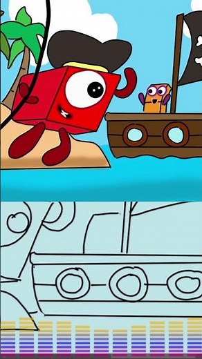 🦜🏴‍☠️ Numberblock 1 the Pirate - A Fun Treasure Hunt Adventure! ⚓✨ #games #fanmade #numberblocks