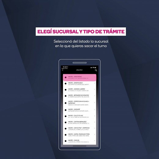 Te contamos el paso a paso sobre cómo podés sacar tu turno para sucursal desde la App. 👇 | Banco Macro