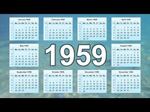 1959 Calendar