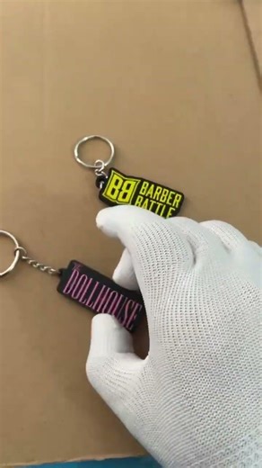 Custom pvc logo shaped keychain with logo or design.