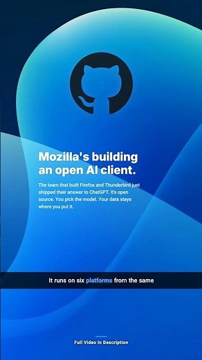 Thunderbolt: Mozilla's Answer to ChatGPT Is Open Source and Yours #Shorts