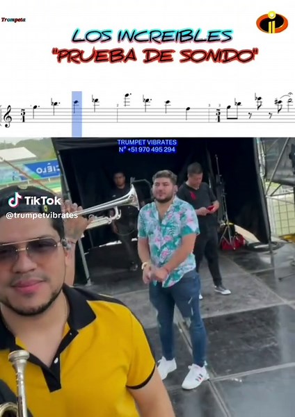 Prueba de sonido de 'Los Increíbles' con trompeta