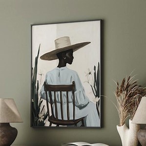 Vintage African American Woman Art Print: Boho Neutral Decor (digital Download) - Etsy