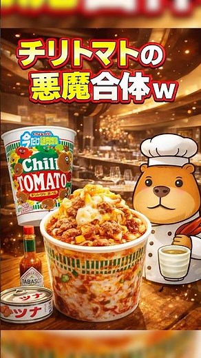 [A divine arrangement?] A heated debate over the delicious chili tomato, tuna, cheese, and Tabasc...