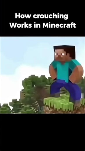 How crouching works in Minecraft#minecraft #relatable #minecraftmemes #fyp #funny #joke#shorts#viral