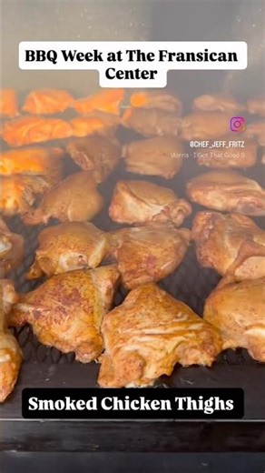 Smoked Chicken Thighs seasoned with #cheffritzbrand Carnivores Delight all purpose meat rub. #bbq