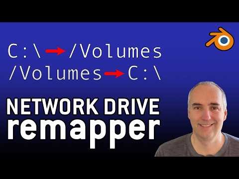 The free Blender extension will help you remap drives over networks