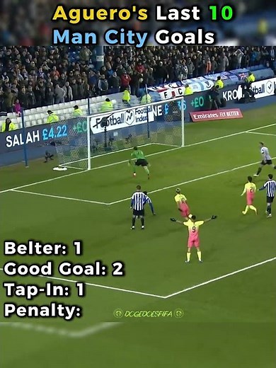 Kun Aguero's Last 10 Man City Goals Ranked 🇦🇷 💔 #mancity #agüero #ranked