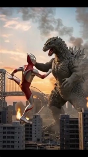 Ultraman fights monster #ultraman #fighting