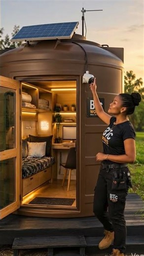 “She Turned a 3,000-litres Water Tank Into a Smart Home for Farmers!”| dream house,#shortfeed,#short