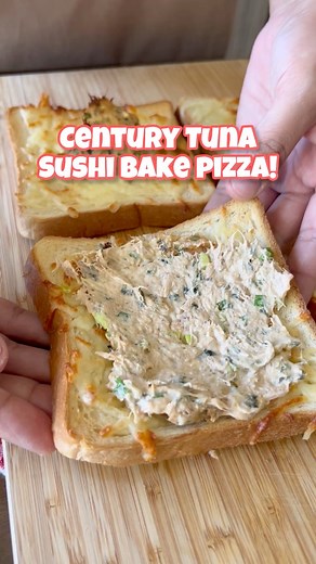 73K views · 809 reactions | Siguradong patok ang meriendang ito! Gawin niyo agad itong Century Tuna Sushi Bake Pizza! Sobrang dali lang gawin at napakasarap pa! ❤️ #CenturyTuna #Tuna #eatsplorations | Eatsplorations | Facebook