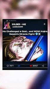 Kojiro Sasaki: The God-Slayer of Ragnarok! 🥶☠️ #sasakikojiro #poseidon #shorts