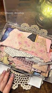 Scrap Paper Collage Ideas🦋#asmr #shorts #scrapbooking