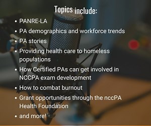 Listen and subscribe to the PA Insights with NCCPA podcast! https://bit.ly/3GwC4zp | National Commission on Certification of Physician Assistants (NCCPA) | Facebook