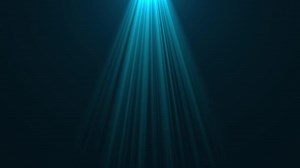 Podium stage. Illuminated space. Stage template of an empty studio stage or podium for product showcase, illuminated by volumetric spotlights.