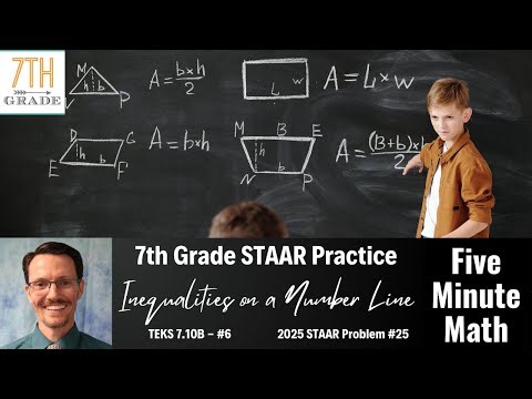 7th Grade STAAR Practice Inequalities on a Number Line (7.10B - #6)