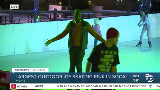 Largest outdoor ice skating rink in SoCal