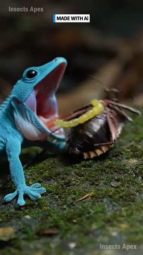 The unstoppable Icy-Blue Gecko seeks to dominate the forest floor territory. It never anticipated the Brown Shield Bug's devastating final defense. #ShieldBugDefense #GeckoEncounter #AcidSpray #NatureStandoff #SurvivalChallenge ⚙️ AI-generated nature dramatization — no real creatures involved. | Insects Apex