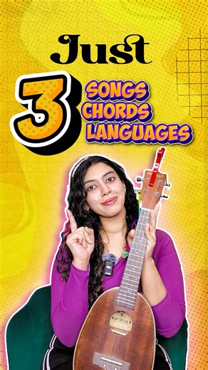 Just 3 Chords 😍 Learn this Mashup 🥳 | Ukulele Easy Tutorial For Beginners #shorts #tutorial