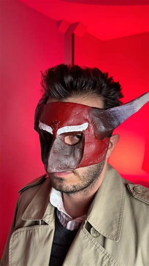 Fantasy Mask Making 🎭 | Foil & Papier Mâché | Satisfying Art Short. #maskmaking #papiermache