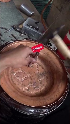 🍁🍁How to draw a design on copper plate #art #design 🍁🍁