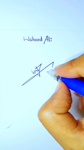 Unveiling Waheed Ali's Exquisite Signature Design Mastership Handwriting Letters #sign #signature