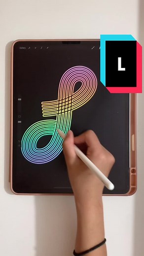 Creating a Rainbow Letter L in Procreate: Tutorial