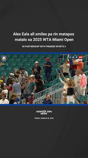 Alex Eala remains gracious in defeat against world No. 4 Jessica Pegula at the #MiamiOpen. | ABS-CBN News