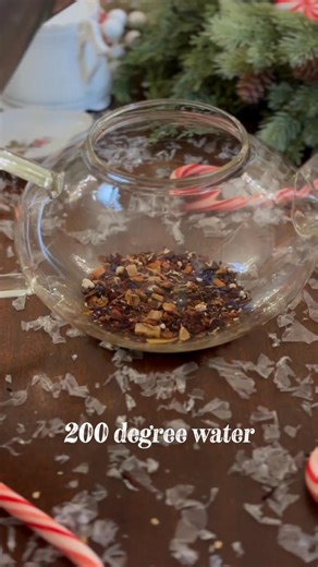 The taste of joy at seeing gentle flurry clouds settling in. This tea is a lovely herbal brightened with apple, beet, hibiscus, pineapple, and papaya then deepened with coconut, almond, cornflower, popped rice, cinnamon, and other natural flavors. Order online using the link in bio. | Southern Seasons