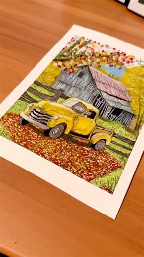 Spectacular fall scene/painting for beginners!!! #paintingforbeginners #spectacularvisuals #relaxing