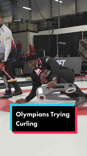 What happens when you put non-curling Olympians on #curling ice? #fyp #newsport