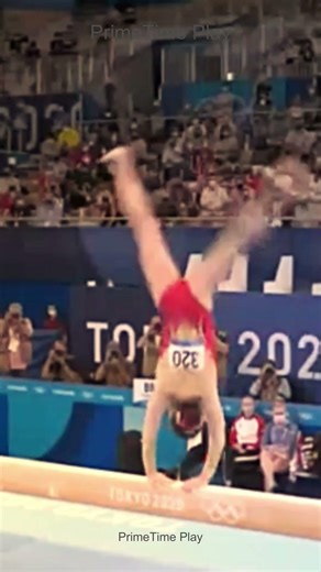 She Made the Hardest Beam Routine Look Easy 😲 #olympics #gymnastics