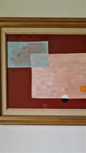 Mid Century Modern Oil Painting | Retro Wall Art | Oil on Hardboard | Signed - Etsy