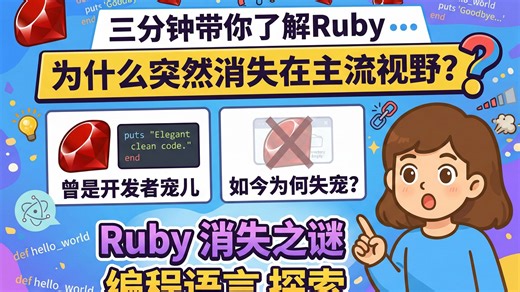 三分钟带你了解Ruby语言 为什么突然消失在主流视野？